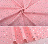 CraftsFabrics 8pcs/lot 50cm x 40cm Pink Series Love Cherry Floral Printed 100% Cotton Twill Fabric for Quilting, Crafts, Baby Cloths